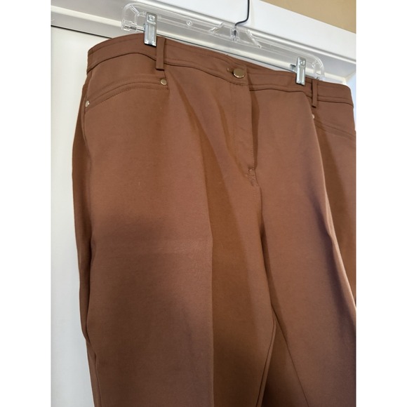 Chico's So Slimming Brigitte Pants Size 3 (US 16) Rust Brown Ankle Regular - Picture 5 of 11